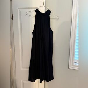 Women's Black Halter Neck Dress